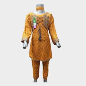 Print Jacket Suit (Yellow)