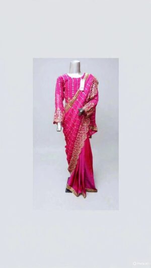 saree with embroided choli