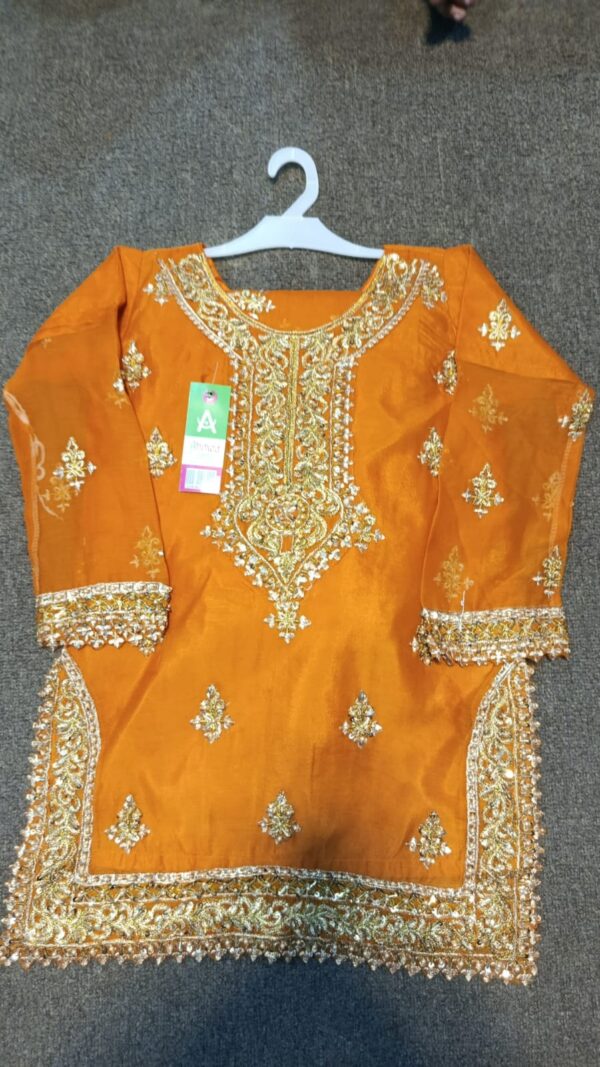 golden karhai  suit with plazo