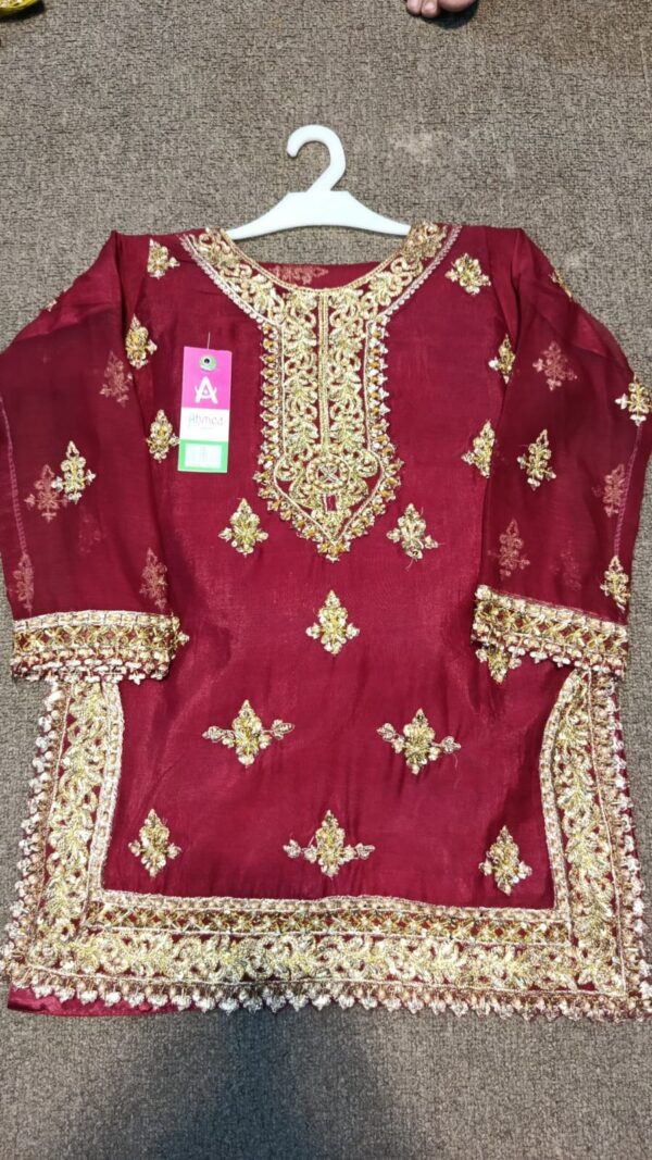 golden karhai  suit with plazo