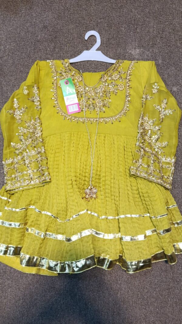 crush frock with plazo