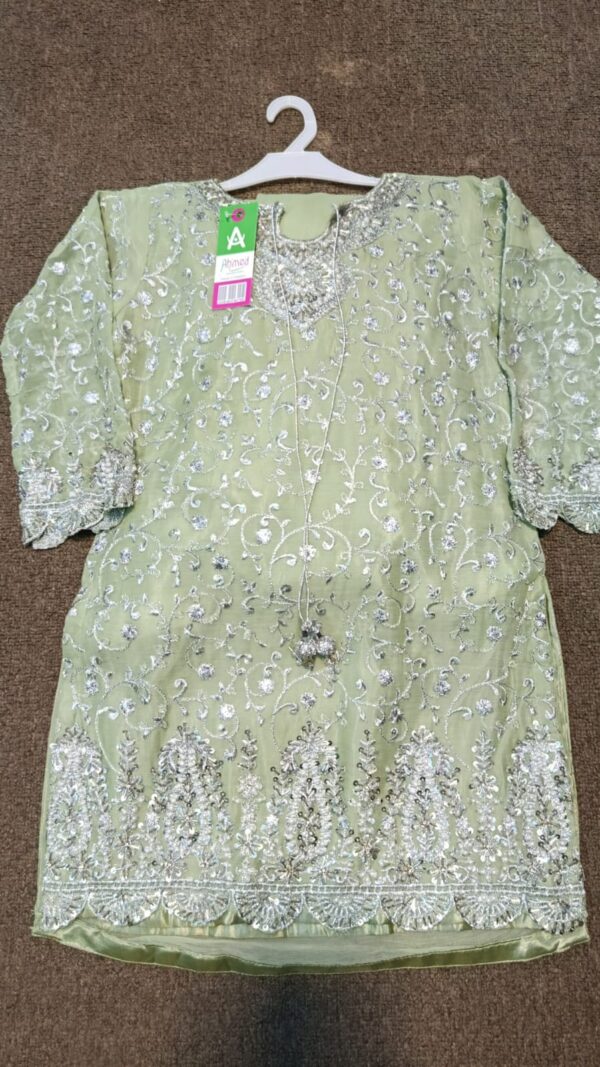 suit with silver tillah &crush sharara