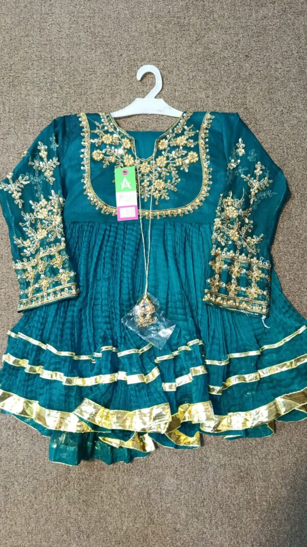 crush frock with plazo