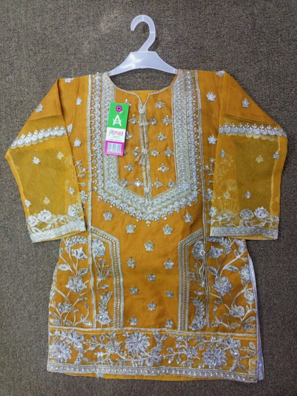 silver karhai suit with plazo