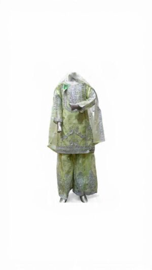 silver dhagaa suit with plazo