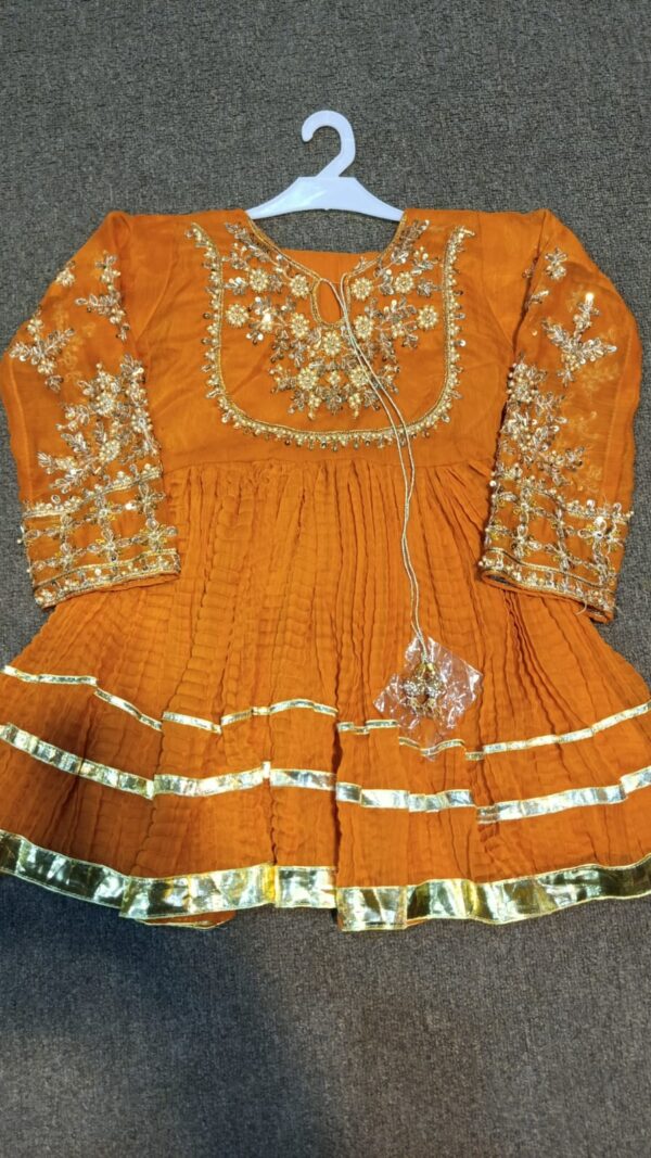 crush frock with plazo